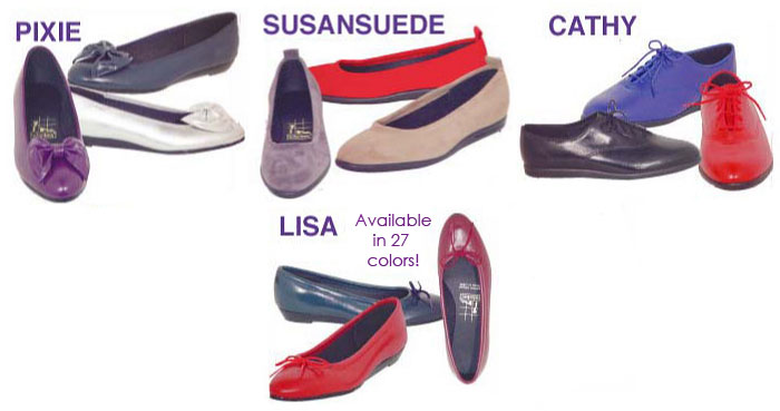 Casual Shoes, Pixie, Susan Suede, Cathy, Lisa